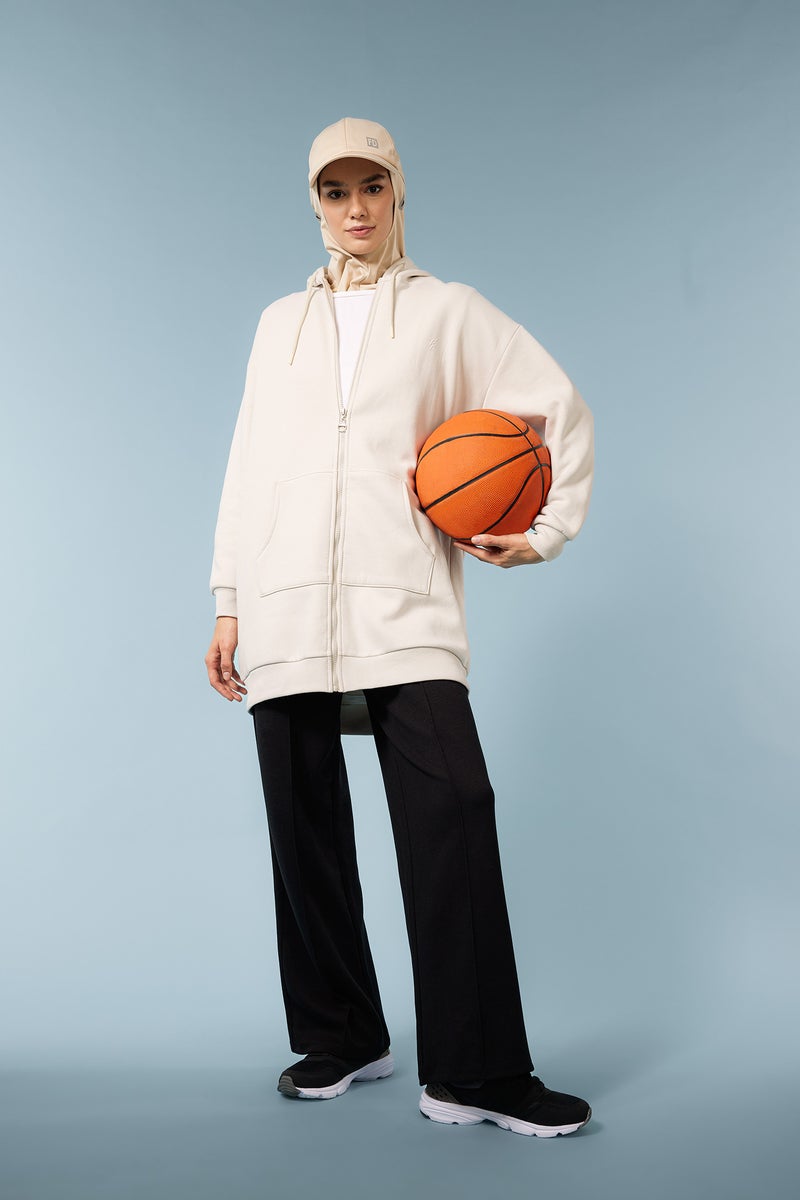 DeFacto Black Woman DeFactoFit High Waist Wide Leg Standard Premium Trousers Casual - Image 4