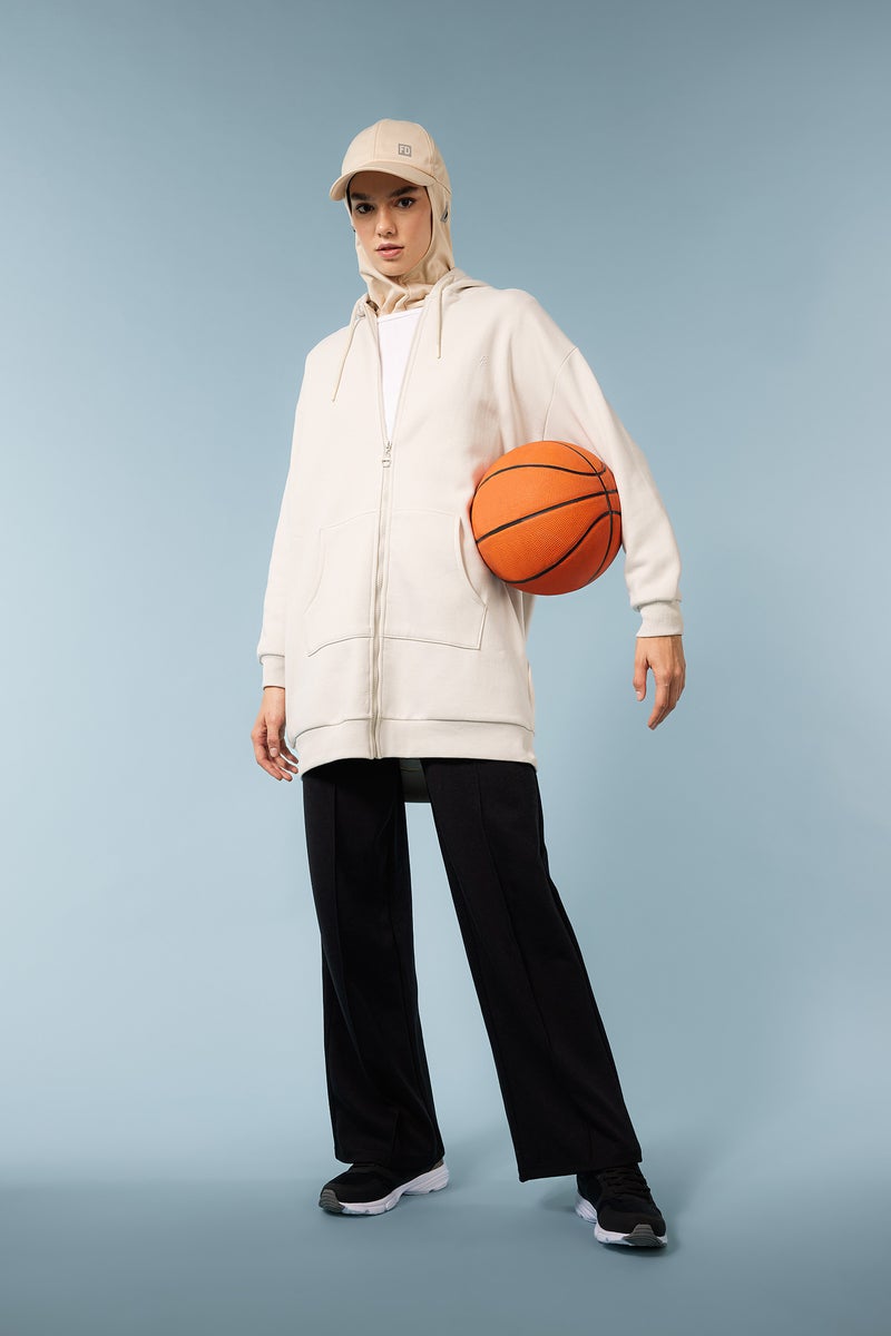 DeFacto Black Woman DeFactoFit High Waist Wide Leg Standard Premium Trousers Casual - Image 3