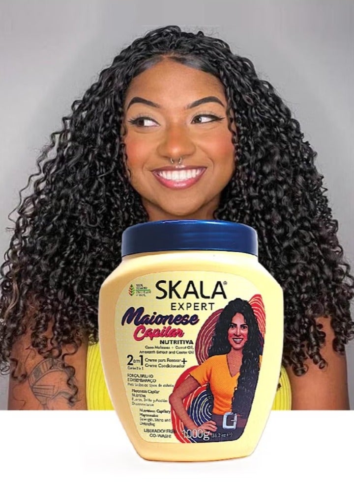 سكالا اكسبريت كريم معالج مايونيز كابيلار مرطب للشعر 2 في 1 - 1000 جم - Image 3
