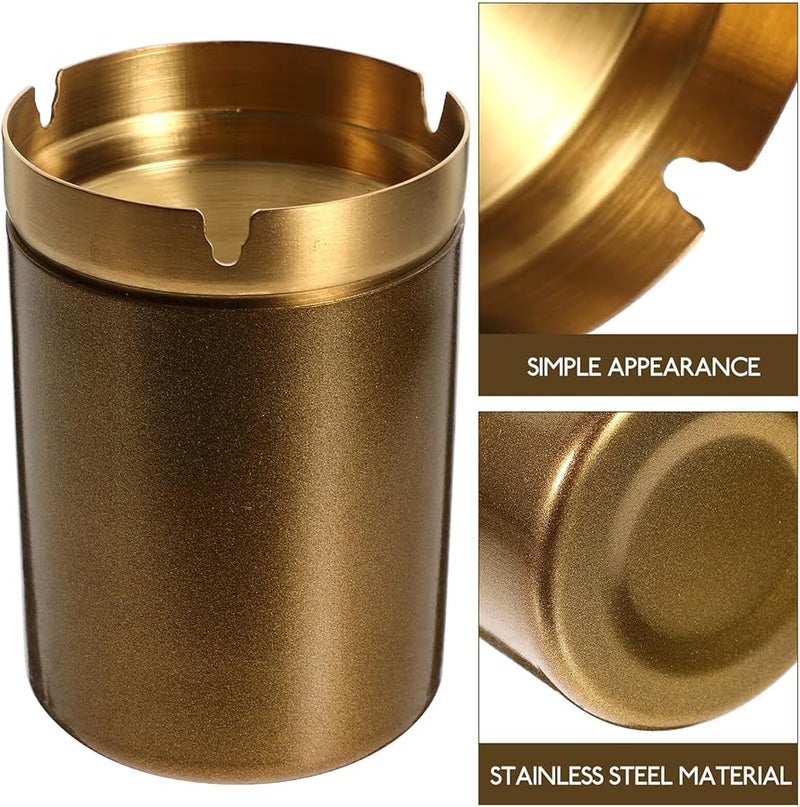 Stainless Steel Windproof Ashtray with Lid for Cigar and Hospitality Use - Image 5