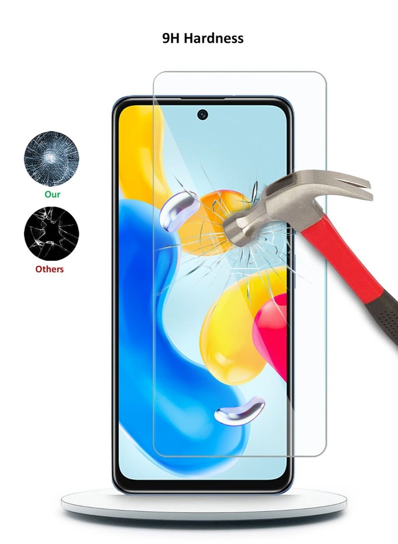 Techie واقي شاشة من الزجاج المقوى عالي الدقة مقاوم للانعكاس ومضاد للفقاعات 9H لهاتف Xiaomi Redmi Note 11S 5G - Image 5