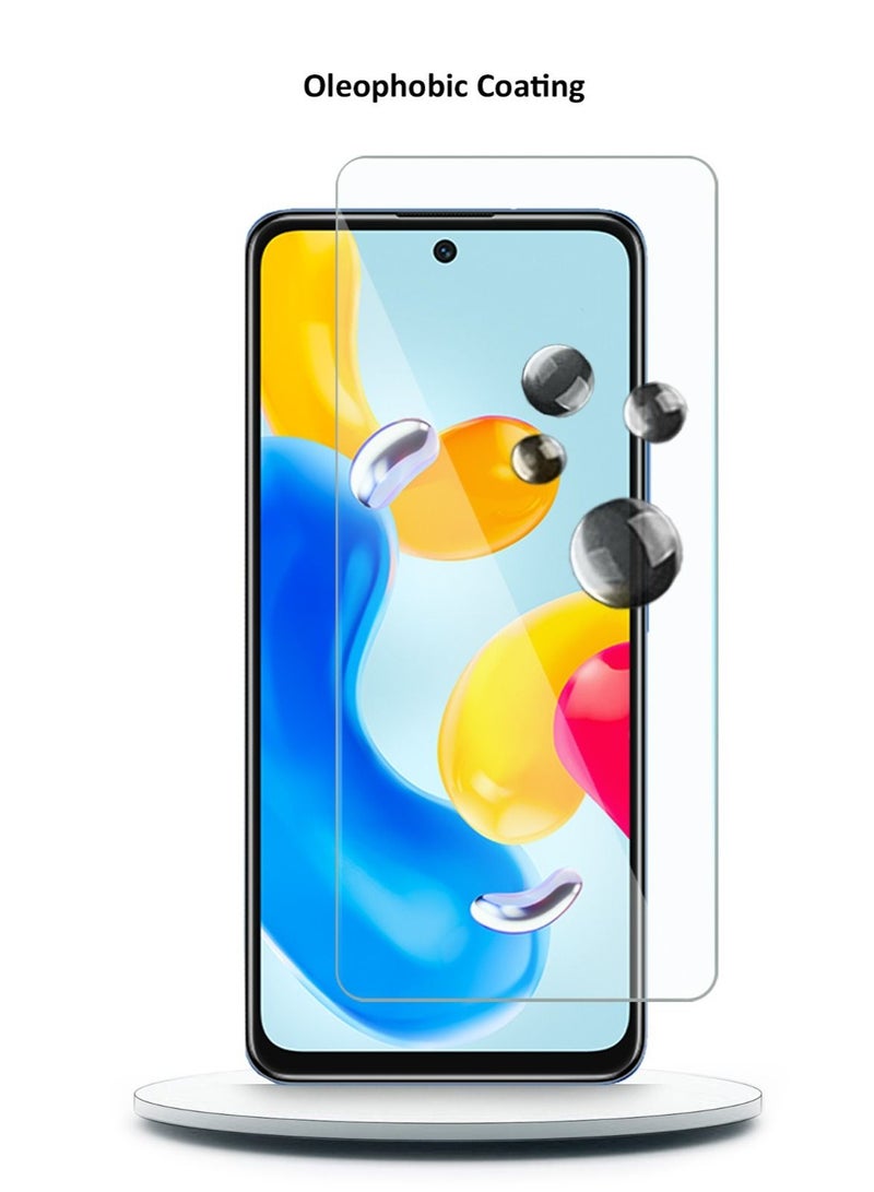 Techie واقي شاشة من الزجاج المقوى عالي الدقة مقاوم للانعكاس ومضاد للفقاعات 9H لهاتف Xiaomi Redmi Note 11S 5G - Image 4