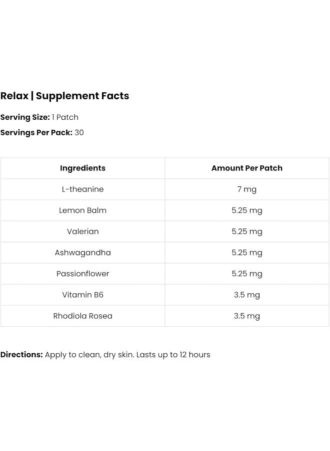 The Patch Remedy لصقات الاسترخاء الموضعية للبالغين - 30 قطعة - Image 2