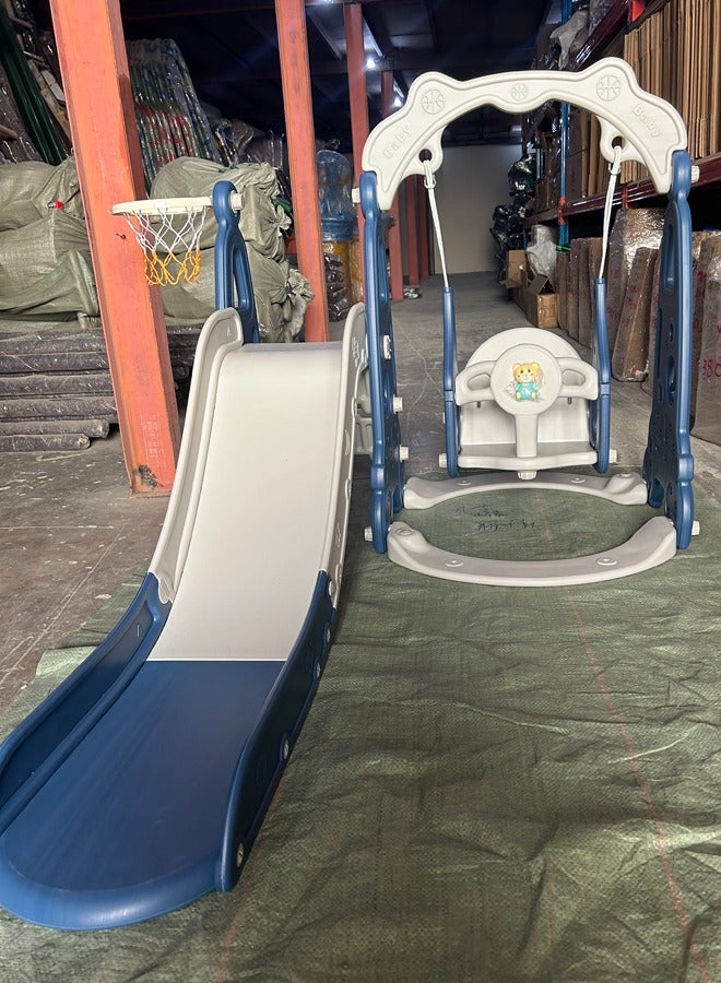 XIANGYU 3 In 1 Small Indoor Slides And Swings Plastic Swing Sets Playground Outdoor Kids Slide - Image 3