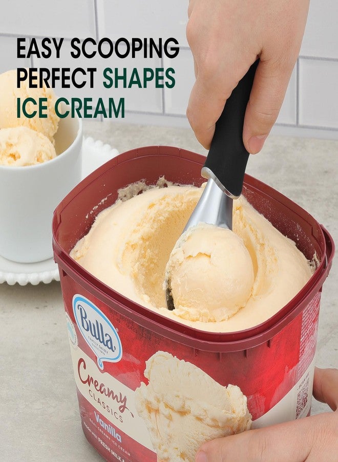 Beneno Heavy Duty Ice Cream Scoop - Upgraded Anti-Fracture Design, Comfortable Grip Long Handle, Effortless Scooping & Dishwasher Safe, Black - Image 4