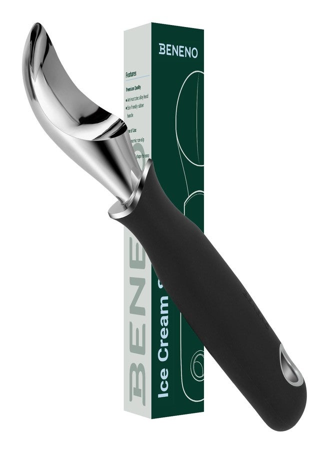Beneno Heavy Duty Ice Cream Scoop - Upgraded Anti-Fracture Design, Comfortable Grip Long Handle, Effortless Scooping & Dishwasher Safe, Black - Image 1