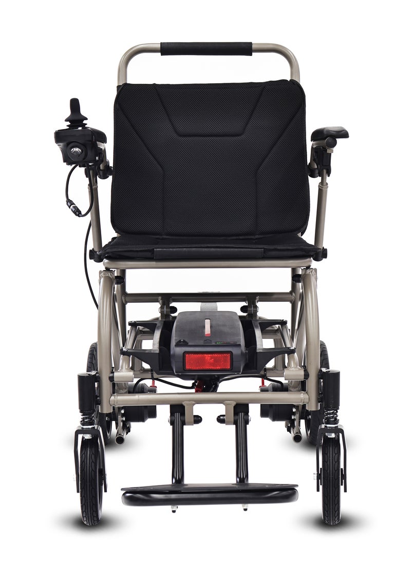 HT 18 Inch Lightweight Electric Wheelchair with Lithium Battery - Foldable, Portable and Comfortable for Travel and Daily Use - Image 3