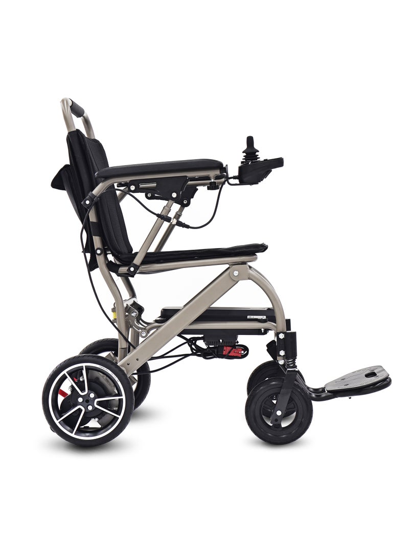 HT 18 Inch Lightweight Electric Wheelchair with Lithium Battery - Foldable, Portable and Comfortable for Travel and Daily Use - Image 2