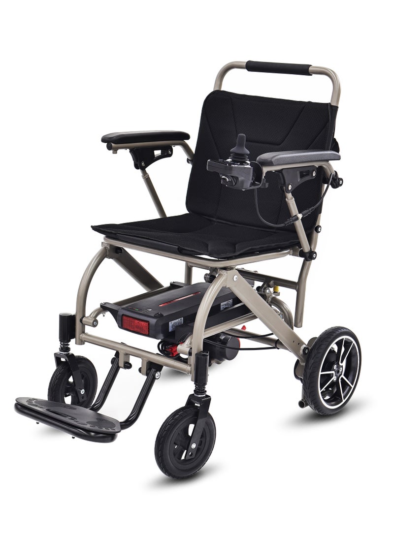 HT 18 Inch Lightweight Electric Wheelchair with Lithium Battery - Foldable, Portable and Comfortable for Travel and Daily Use - Image 1
