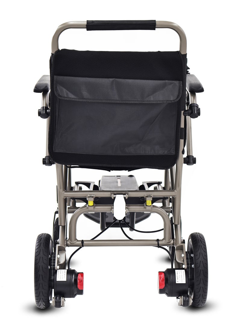 HT 18 Inch Lightweight Electric Wheelchair with Lithium Battery - Foldable, Portable and Comfortable for Travel and Daily Use - Image 5