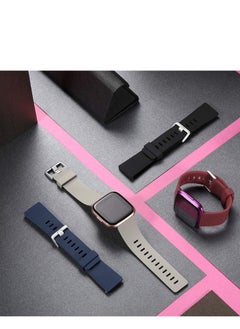 Y&D Silicone Slim Bands Compatible For Versa 2,1, Lite Soft Wristbands Thin Narrow Replacement Smartwatch Women Men Small 4 Pack  - Image 2