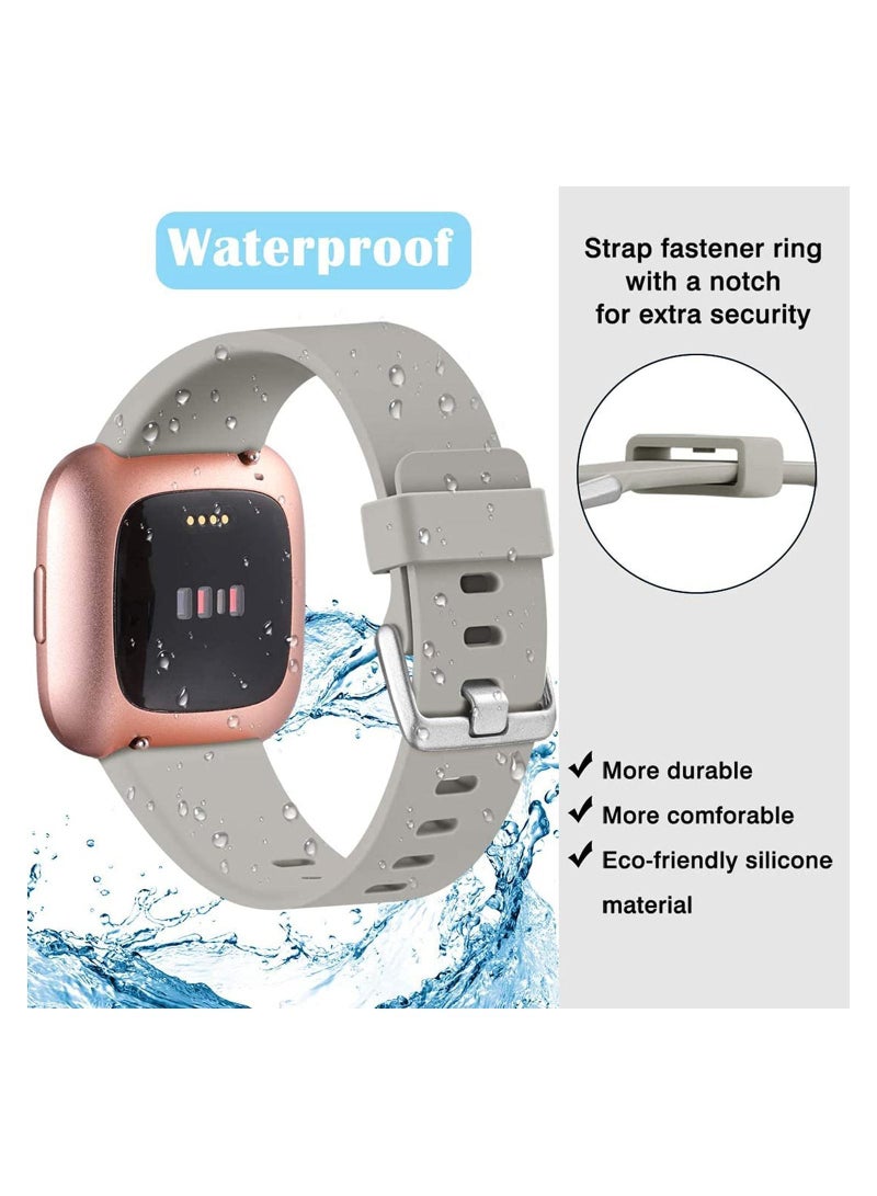 Y&D Silicone Slim Bands Compatible For Versa 2,1, Lite Soft Wristbands Thin Narrow Replacement Smartwatch Women Men Small 4 Pack - Image 4