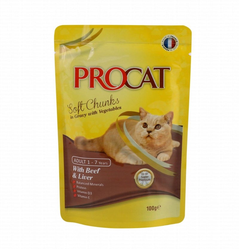 PROCAT Wet Cat Food with Liver for Adult Cats - 100 gr