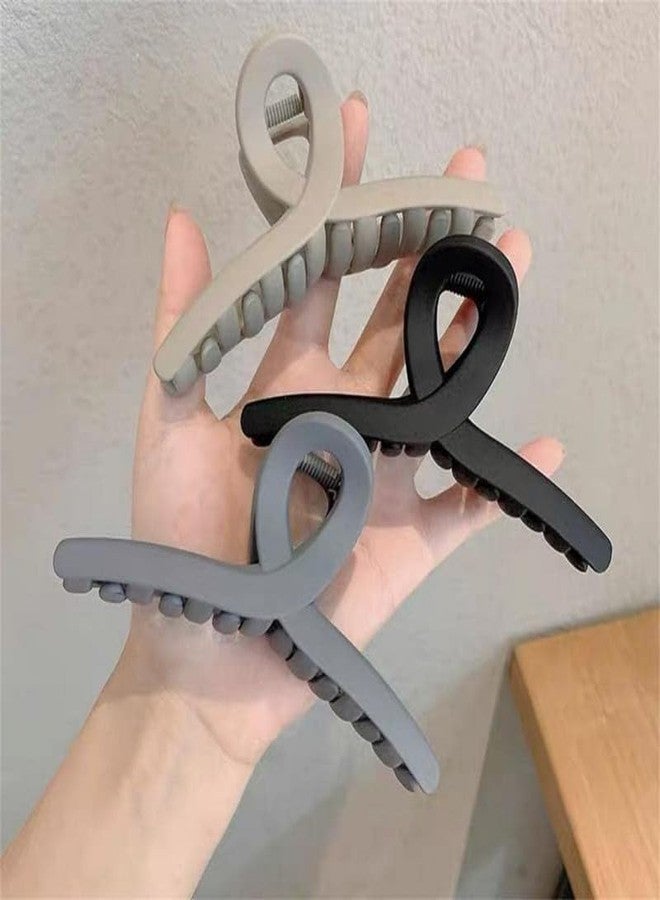 CHRONEX 3PCS Hair Claw Clips Large 3.5" No Slip Big Matte Jaw Butterfly Clip- Thin Fine Hair Womens - Image 1