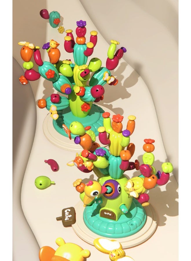 HALAMODO 59PCS DIY Cactus Building Blocks | Kids Educational STEM Toys | Magnetic Creative Assembly | Develops Creative & Logical Thinking | Eco-Friendly ABS Material | Vibrant Colors Stimulate Creativity | Smooth & Burr-Free Edges | Easy Snap Fit | Early Learning Educational Toy | Enhances Imagination & Hands-On Skills | Multiple Combination Possibilities - Image 2