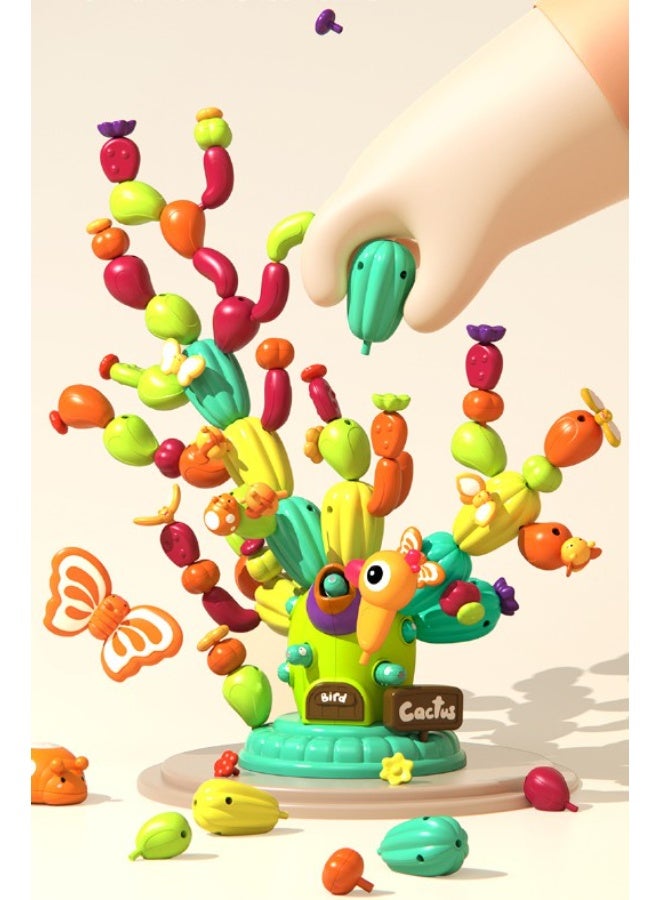 HALAMODO 59PCS DIY Cactus Building Blocks | Kids Educational STEM Toys | Magnetic Creative Assembly | Develops Creative & Logical Thinking | Eco-Friendly ABS Material | Vibrant Colors Stimulate Creativity | Smooth & Burr-Free Edges | Easy Snap Fit | Early Learning Educational Toy | Enhances Imagination & Hands-On Skills | Multiple Combination Possibilities - Image 3