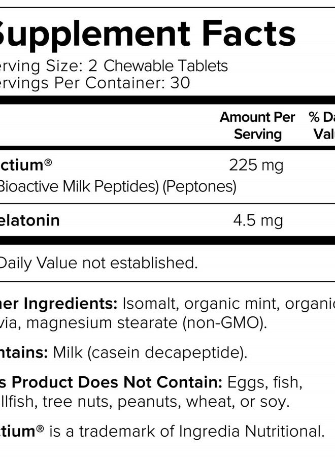 SMARTERNUTRITION Smarter Sleep - Nighttime Sleep Aid with Bioactive Milk Peptides & Melatonin, a Naturally Produced Compound to Encourage Restorative Sleep for Energy, Mental Clarity, Stress Support (30 Servings) - Image 5
