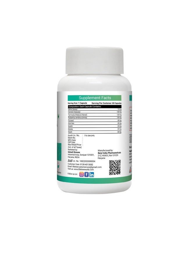 LifeTree - Gut Relax Capsule Supplement Super Colon Cleanser Ayurvedic Medicine - Image 1