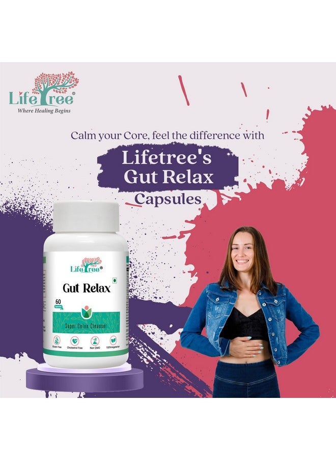 LifeTree - Gut Relax Capsule Supplement Super Colon Cleanser Ayurvedic Medicine - Image 1