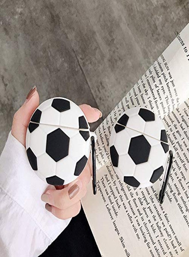 JCSMARTEC Silicone Case for Airpods 2 &1, Cute Cool Basketball Football Soccer Soft Cover with Anti-Lost Keychain (Football Case) - Image 5