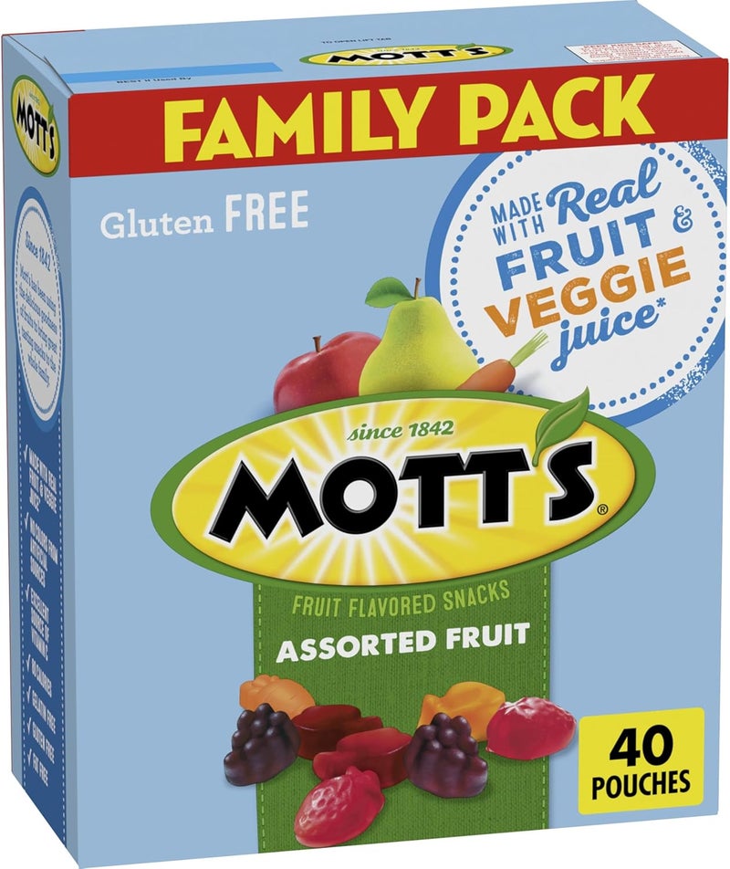 Mott's Assorted Fruit Flavored Snacks, 40 Pouches - Image 1