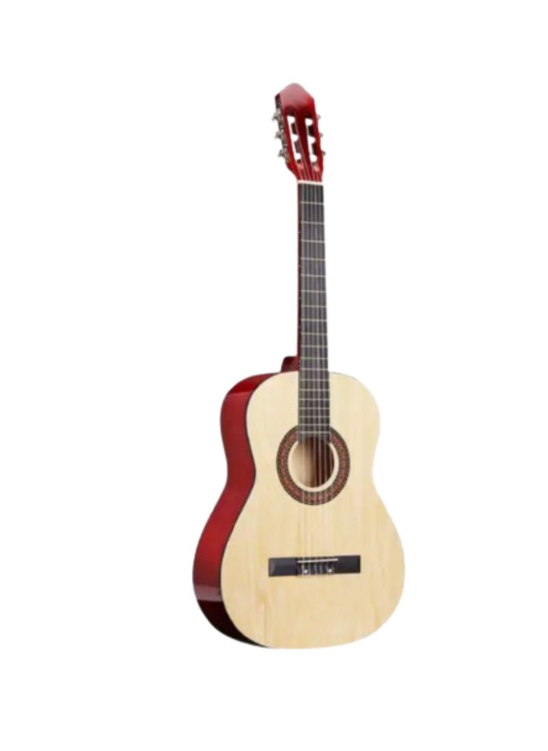Megarya - 38” Classical Guitar with Nylon Strings Guitar with Truss Rod for Beginner Professional Acoustic with Bag, Strap, Capo, Picks, Strings, Tuner, Single Guitar Holder (Natural) - Image 1