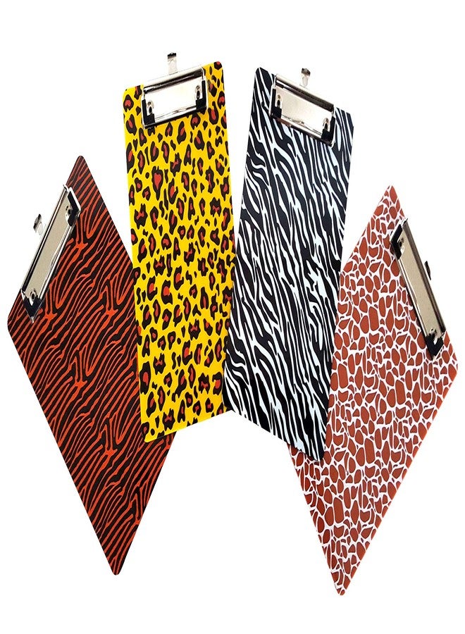 Dondor Kids Mini Multicolored Clipboards, by Dondor (9" x 6", 4 Pack - Animal Print) - Image 1