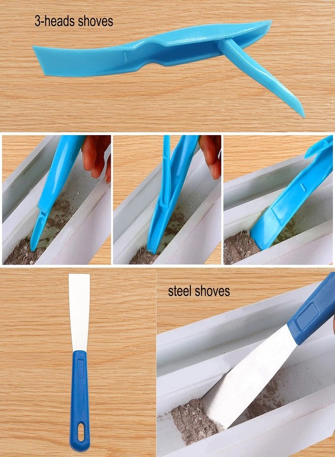 BLUETOP BLUE TOP Household Cleaning Brushes 10-Piece Set Window Crevice Cleaning Tool for Narrow Gap,Magic Window Sill Cleaning Tool for Slide door,Tile Lines,Shutter,Air Conditioner,Keyboard,Vents - Image 5