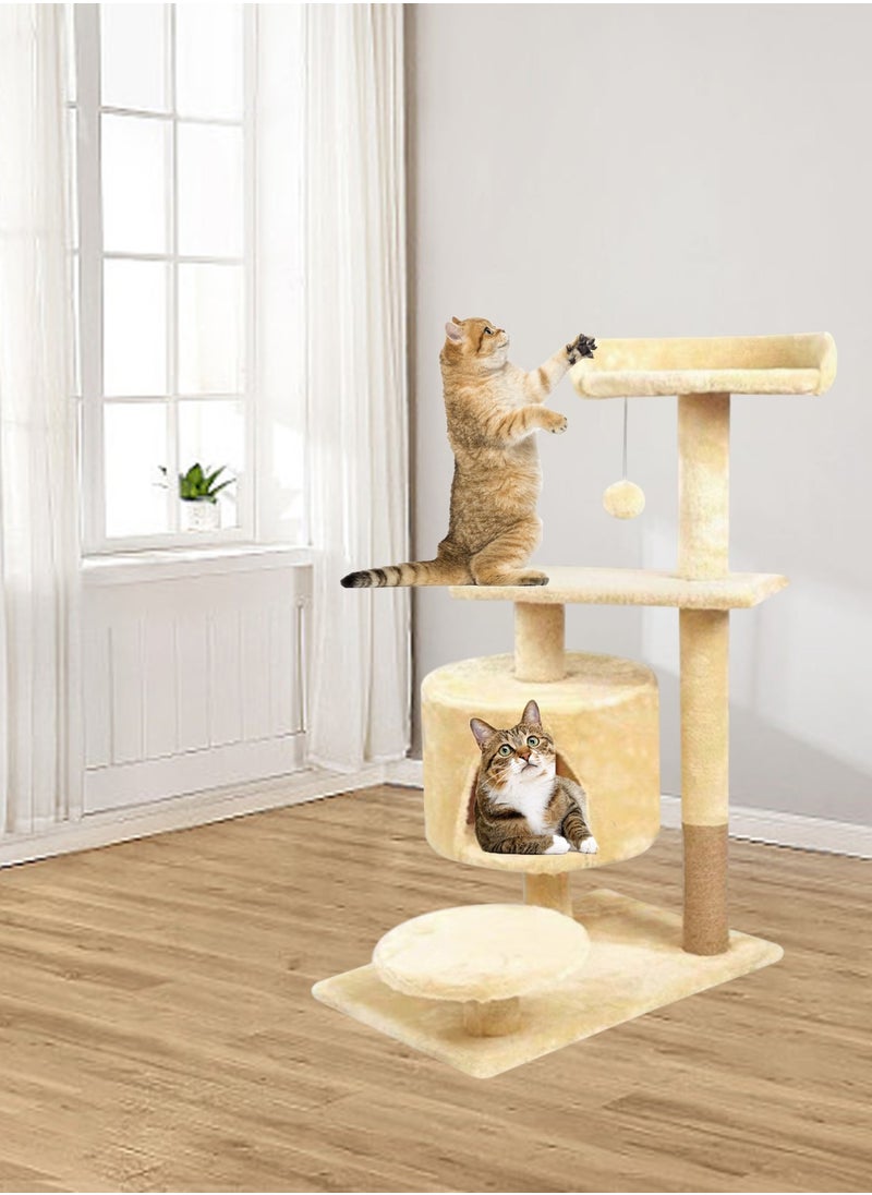 Kidle Multi-layer Cat Climbing Frame Cat Tree Kitten Tower Cat Toys Cat Tower Cat Scratch Covered with Sisal Furniture for Kittens Center Condo Pet Supplies Cat House  - Image 5