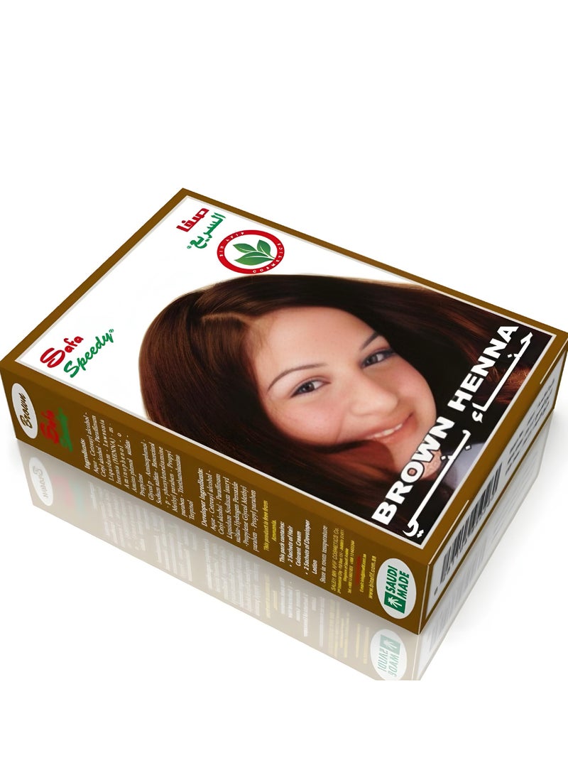 Safa Henna Hair Color Brown for Women 3 pieces (40g) - Image 2