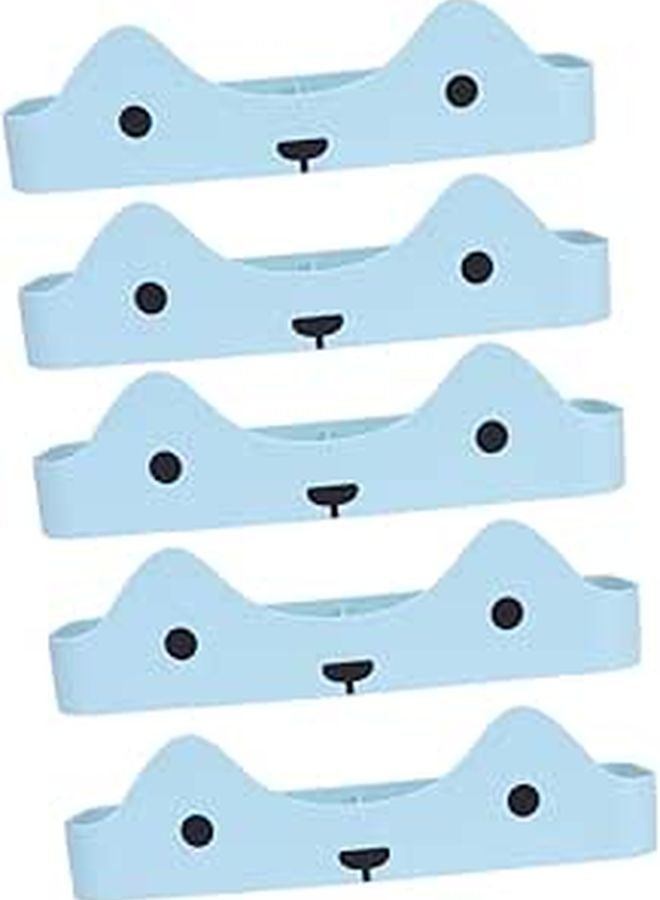 Wall Mounted Shoe Rack Organizer 5Pcs Blue Plastic Space Saving Easy Installation - Image 1