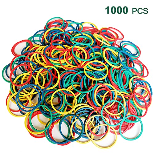 JOYLOYAL 1000PCS 25mm(1inch) JOYLOYAL Multi-Color Rubber Bands Stretchable Elastic Bands Sturdy Rubber Bands for School Home and Office Use Stationery Supplies - Image 2
