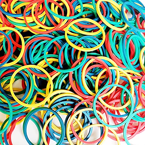 JOYLOYAL 1000PCS 25mm(1inch) JOYLOYAL Multi-Color Rubber Bands Stretchable Elastic Bands Sturdy Rubber Bands for School Home and Office Use Stationery Supplies - Image 3