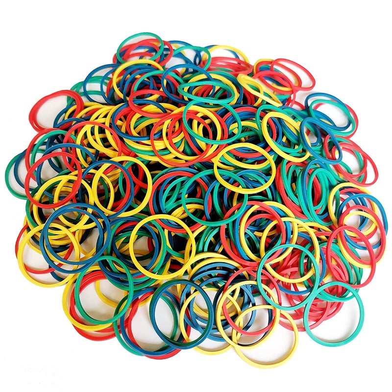 JOYLOYAL 1000PCS 25mm(1inch) JOYLOYAL Multi-Color Rubber Bands Stretchable Elastic Bands Sturdy Rubber Bands for School Home and Office Use Stationery Supplies - Image 5