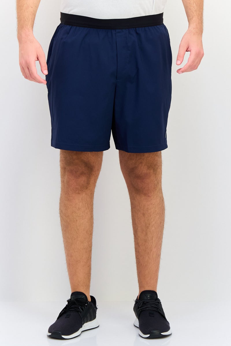 New Balance Men Standard Fit Brand Logo Training Shorts, Navy - Image 1
