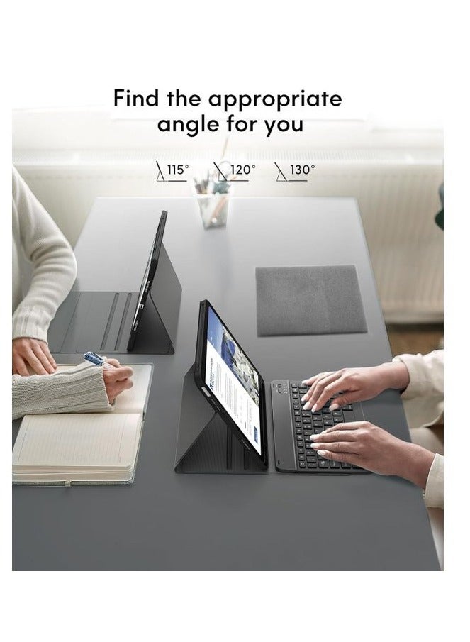 بوينوس حافظة لوحة مفاتيح لجهاز iPad الجيل العاشر مقاس 10.9 بوصة 202/ iPad (A16) الجيل الحادي عشر 2025 مقاس 10.9 بوصة، غطاء لجهاز iPad الجيل العاشر مع لوحة مفاتيح بلوتوث، غطاء لوحة مفاتيح مع حامل قلم رصاص (A2696/A2757/A2777) 2022 -(A3354/A3355/A3356)- 2025 - Image 3