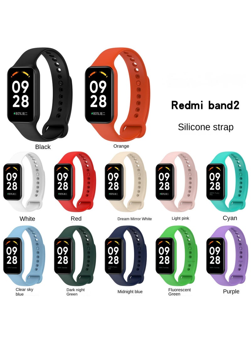 1Pcs Watch band for Redmi smart band 2/xiaomi band 8 active watch strap Green - Image 5