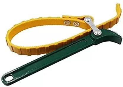 ikis ikis 9 Belt Type Oil Filter Wrench Auto Tool Engine Box Spanner Oil Fuel Filter Wrench Tool Spanner Key Tool Yellow Belt 225 Single Sided Adjustable Wrench  - Image 2