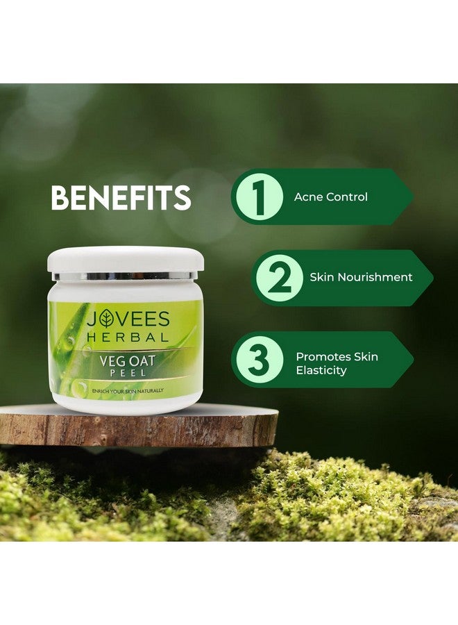 Jovees Herbal Veg Oat Face Peel Removes Acne Pimple and Tanning | with Almond Powder and Wheat Grain 100g - Image 4