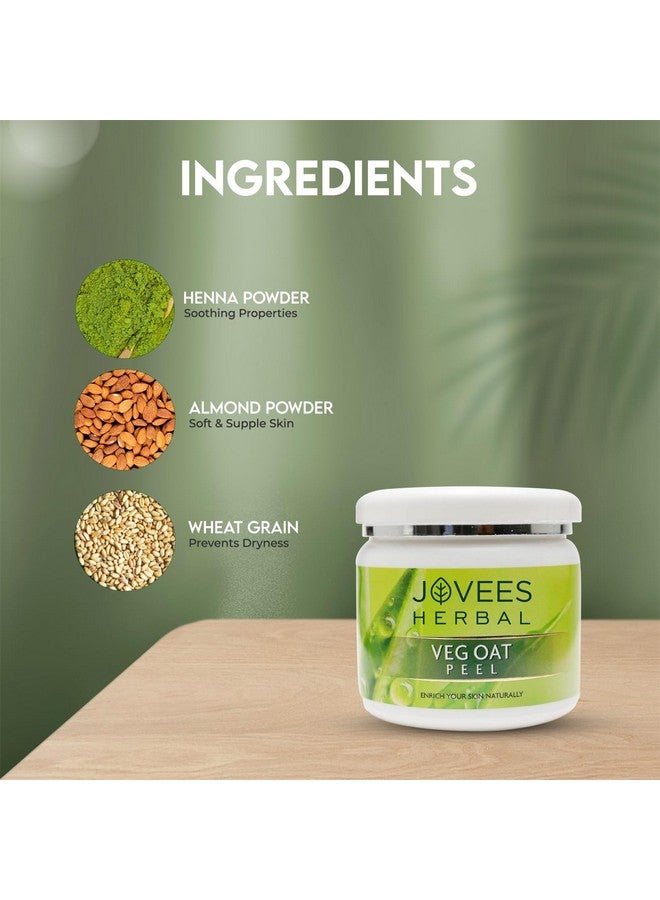 Jovees Herbal Veg Oat Face Peel Removes Acne Pimple and Tanning | with Almond Powder and Wheat Grain 100g - Image 5