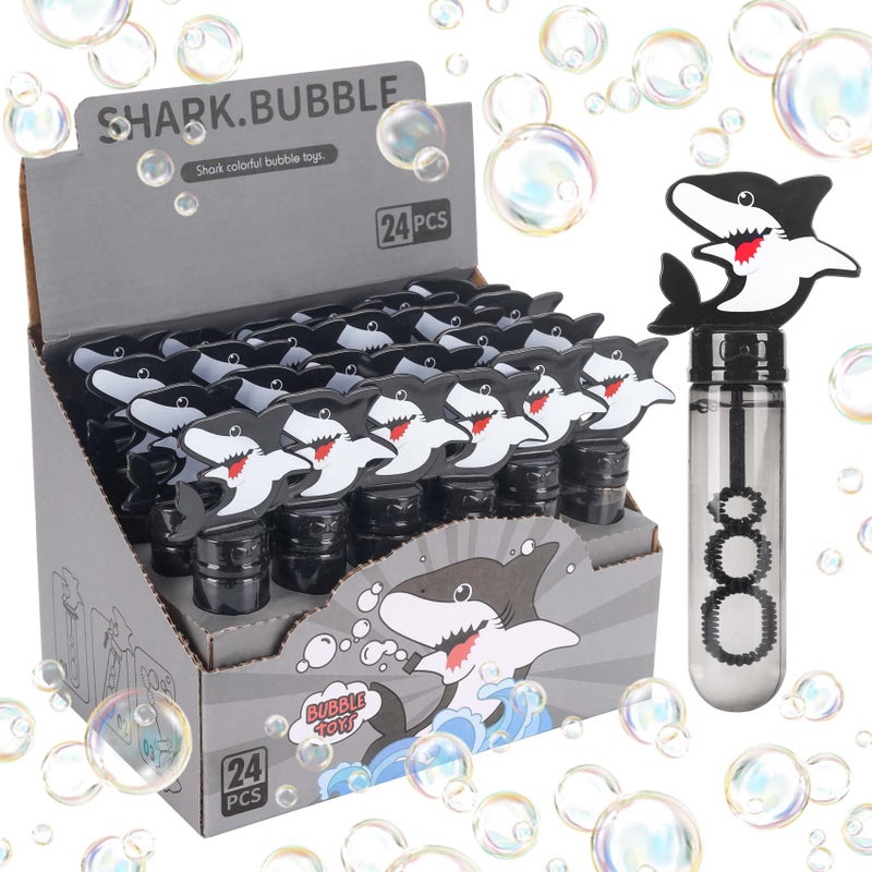 JOYYPOP 24 Pack Mini Bubble Wands for Kids Shark Party Favors Bubble Wands Summer Ocean Beach Gifts for Boys Girls Shark Theme Birthday Party - Image 3