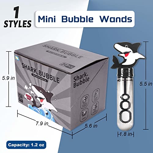 JOYYPOP 24 Pack Mini Bubble Wands for Kids Shark Party Favors Bubble Wands Summer Ocean Beach Gifts for Boys Girls Shark Theme Birthday Party - Image 5
