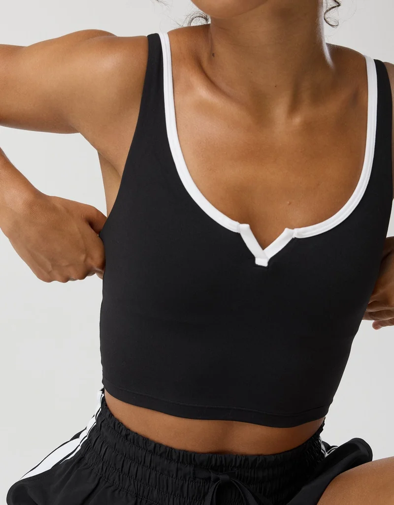 Aerie  OFFLINE By Aerie Real Me Tipped Low Key Longline Sports Bra for Women | Best Price UAE