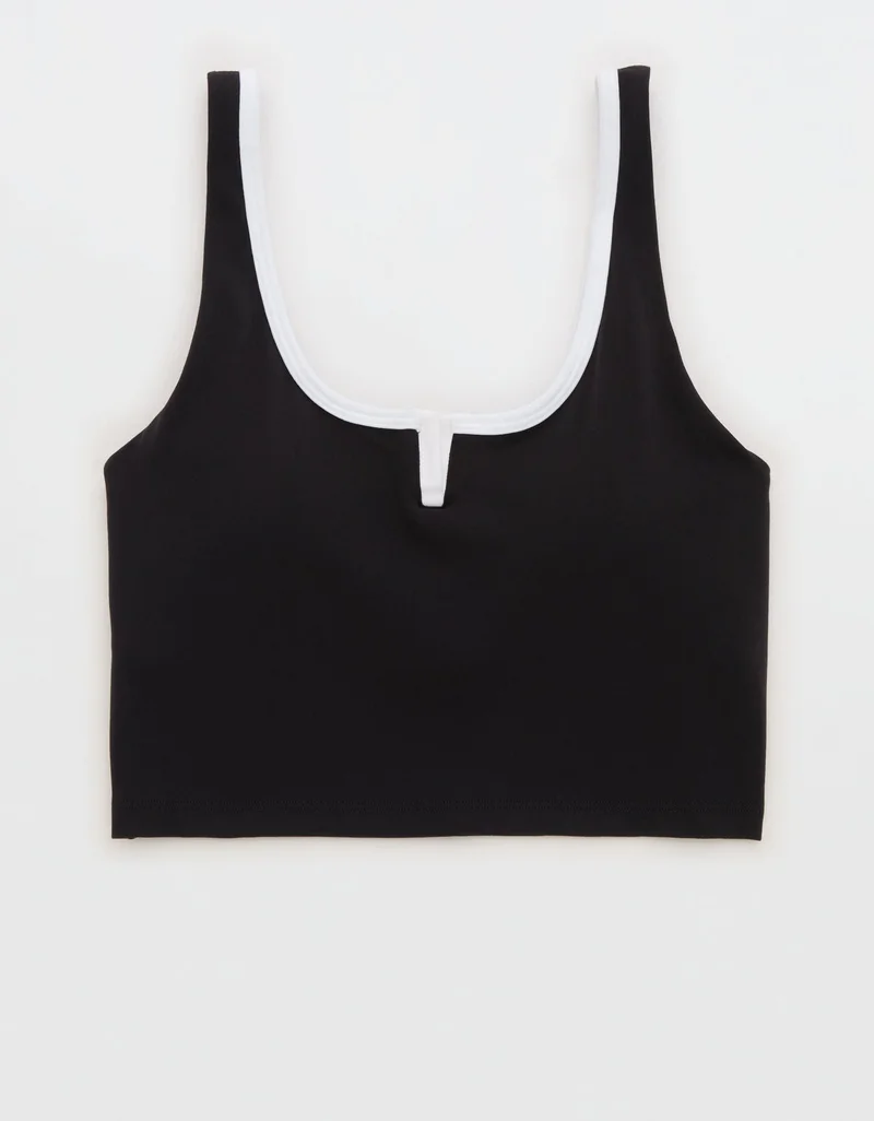 Aerie  OFFLINE By Aerie Real Me Tipped Low Key Longline Sports Bra for Women | Best Price UAE