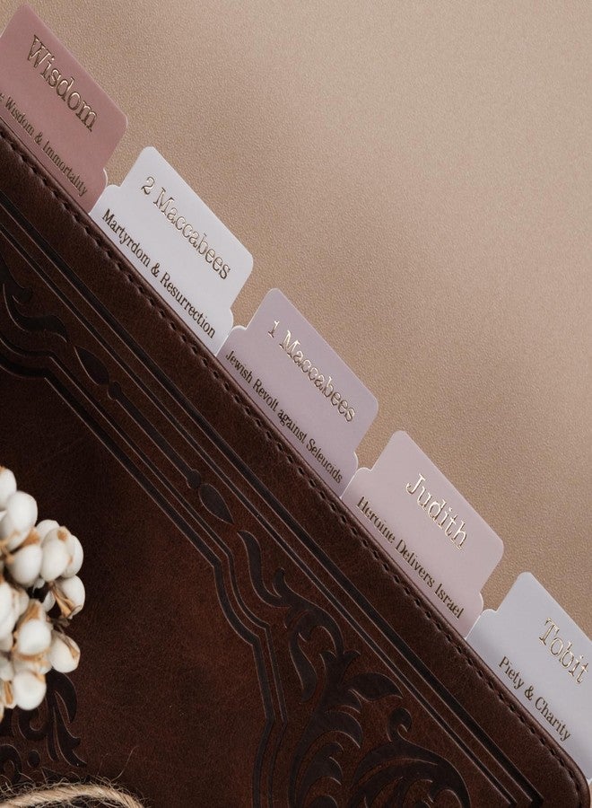UPAFEXXI-Laminated Bible Tabs with Book Summaries(Gold Foil Embossed Lettering), Bible Tabs for Women and Men, Reposition Large Print Stickers, Easy to Read, 80Chapters Labels for Easy Navigation - Image 4