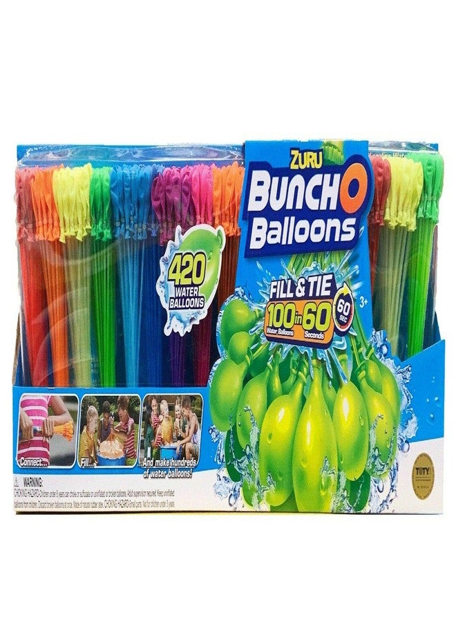 ZURU Bunch O Balloons, 420 Water Balloons, Fill & Tie 100 in 60 Seconds, - Image 1