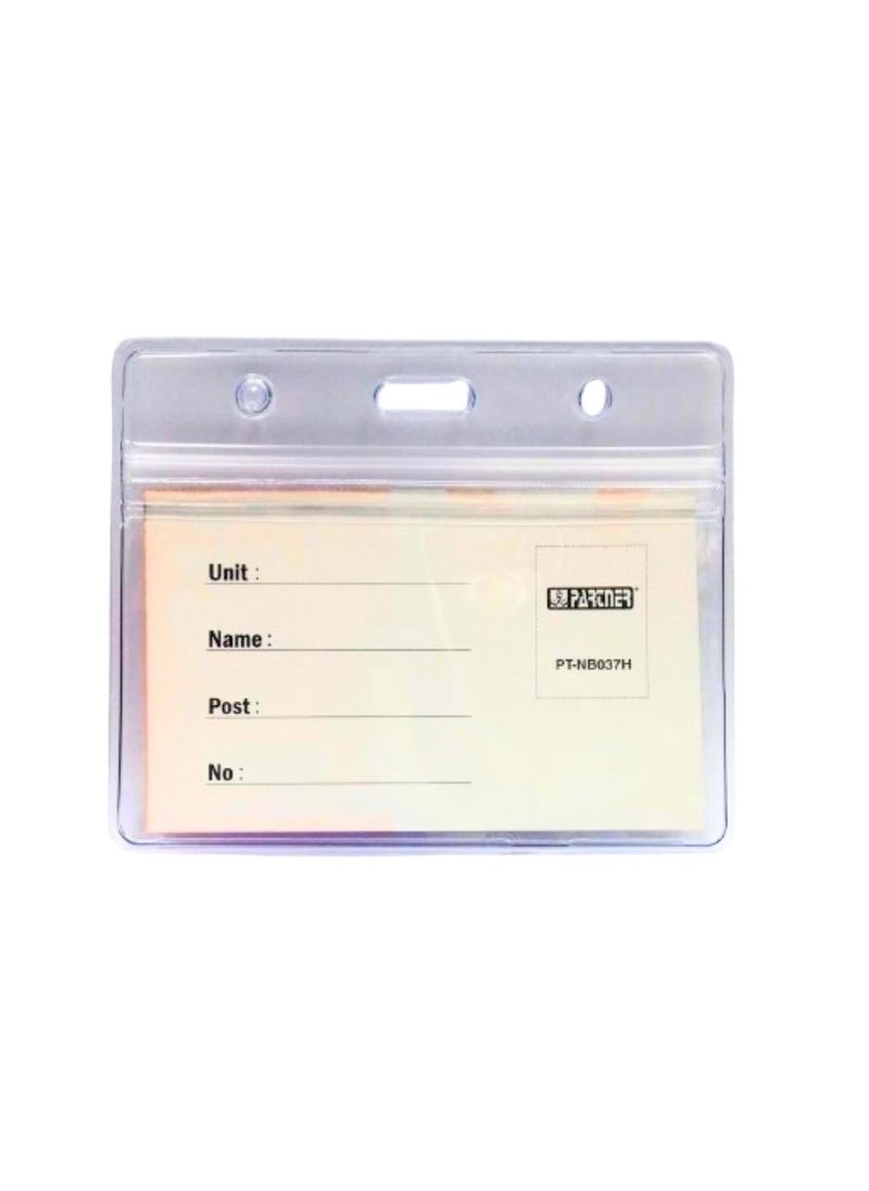 PARTNER ID Card Holders Waterproof Clear Plastic Perfect for Credit Cards, ID Swipe Cards, Key Cards, and Driver's License PVC Material (Pack of 10)  - Image 2