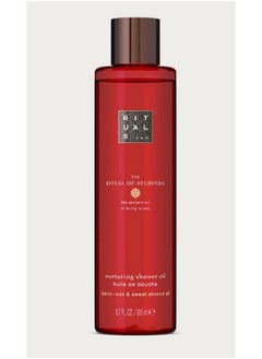 RITUALS RITUALS The Rituals of Ayurveda Shower oil indian rose sweet almond oil 200ml  - Image 1