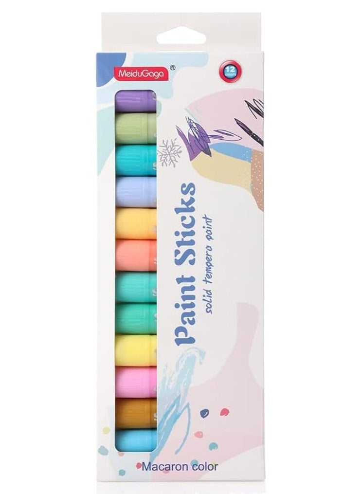 ميدو 12 لون باستيل سريع الجفاف، متعدد الاستخدامات، أقلام تلوين بلون سادة قابلة للغسل - Image 1