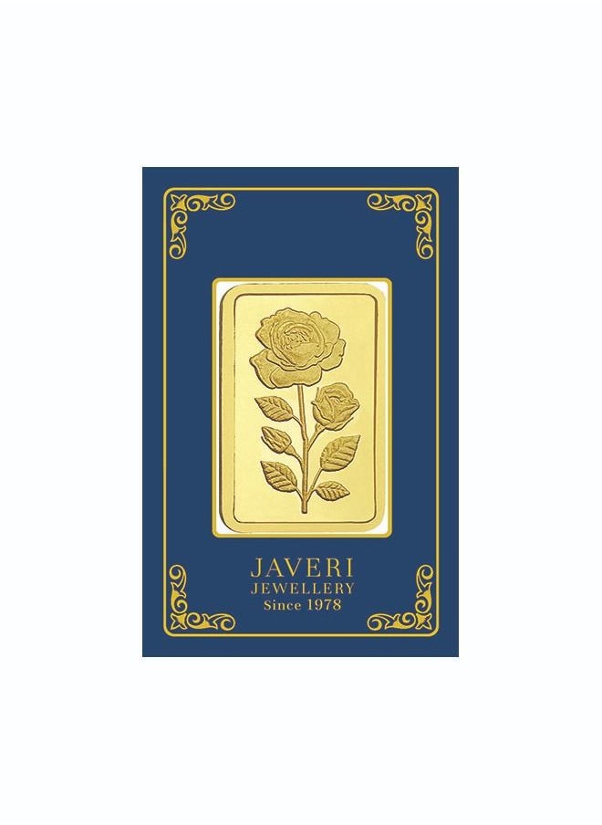 Javeri Jewellery - 24K Pure Gold Bar 50 grams Flower - Image 1